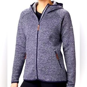Columbia Knit Hooded Zip Up Jacket Fleece XS Blue
Athletic Sporty Outdoors Fall